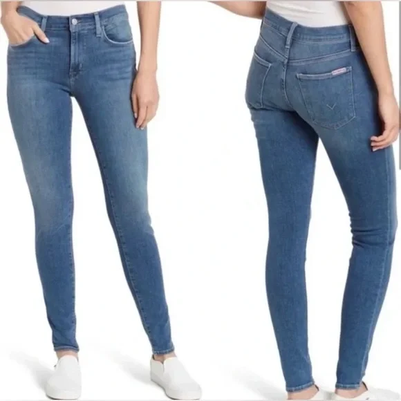 HUDSON JEANS ‘Natalie Mid-Rise Super Skinny Jeans’ in Medium Blue - NWOT - Picture 2 of 13